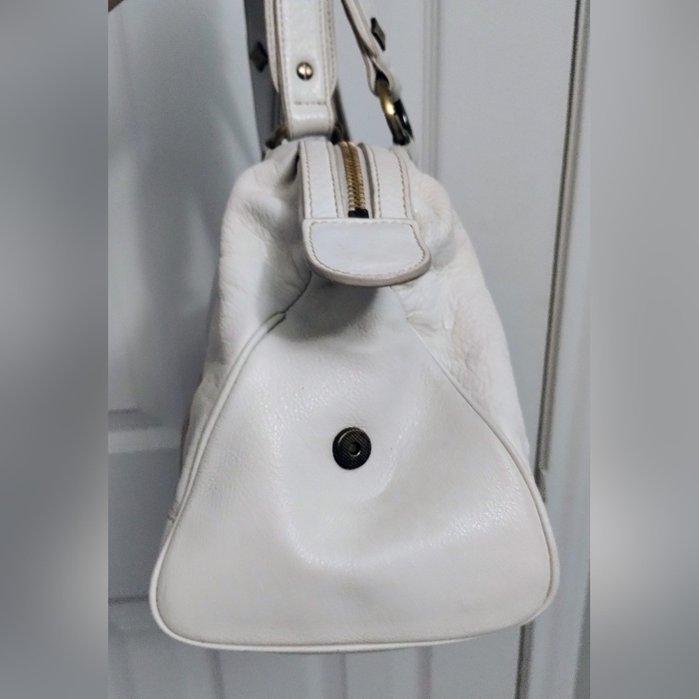 MCM White Hobo Bag with Red and Blue Scarf - Picture 10 of 15